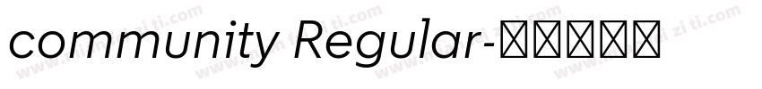 community Regular字体转换